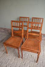 Prachtige ronde antieke mahonie eettafel met 4 stoelen., Antiek en Kunst, Antiek | Meubels | Tafels, Verzenden