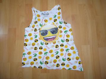Gaaf zomerhemdje/top met Emoji van C&A, maat 146/152 ZGAN! beschikbaar voor biedingen