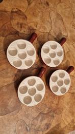 4x Emile Henry Escargot Schaaltjes, Ophalen of Verzenden, Gebruikt, Bruin, Schaal