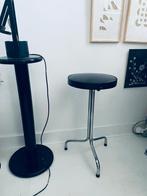 Vintage Zwarte Metalen Kruk, Ophalen of Verzenden, Gebruikt