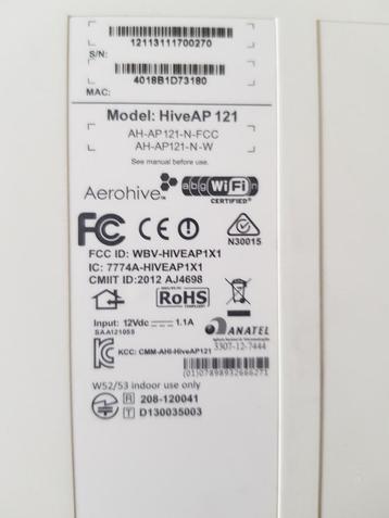 wifi accespoint Aerohive HiveAP 120   10 st met muurklemmen beschikbaar voor biedingen