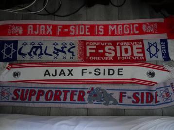 voetbal 4 x F- Side sjaal ajax eind jaren 70 tot begin 2000
