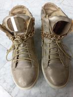 Goud metallic hoge sneakers van Super Me, schoenen maat 38, Overige kleuren, Ophalen of Verzenden, Super Me, Sneakers of Gympen