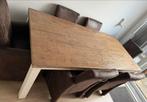 Landelijke eettafel 180 x 100cm met 6 bruine stoelen, Huis en Inrichting, Complete eetkamers, Ophalen, Gebruikt, 6 tot 8 stoelen