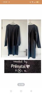 zwangerschaps jurk antraciet met zwarte stipjes M Prenetal, Gedragen, Jurk, Maat 38/40 (M), Ophalen of Verzenden
