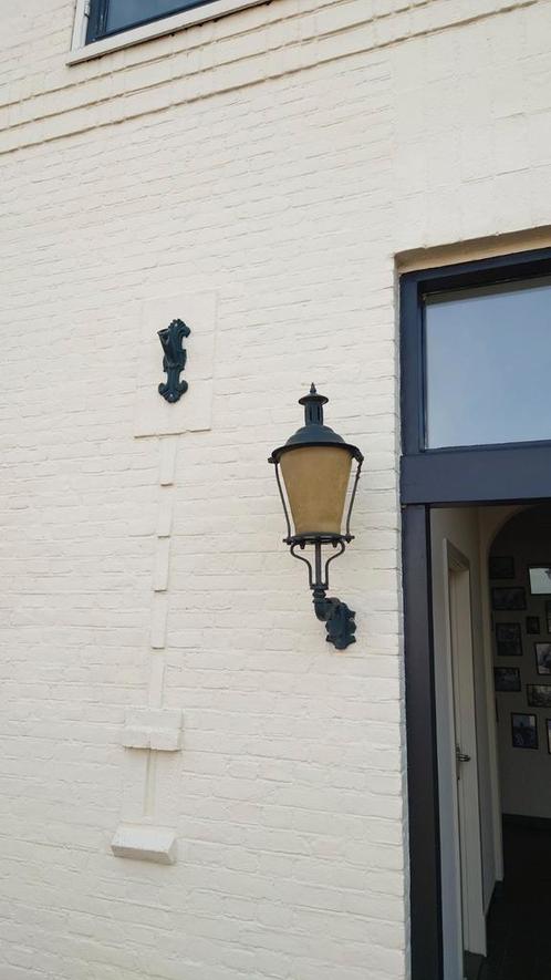 Vintage klassieke buitenlamp met gratis vlaggenstok houder, Tuin en Terras, Buitenverlichting, Gebruikt, Wandlamp, 50 tot 250 watt