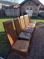 Teaken stoelen 6x, Tuin en Terras, Tuinsets en Loungesets, Ophalen of Verzenden, Zo goed als nieuw