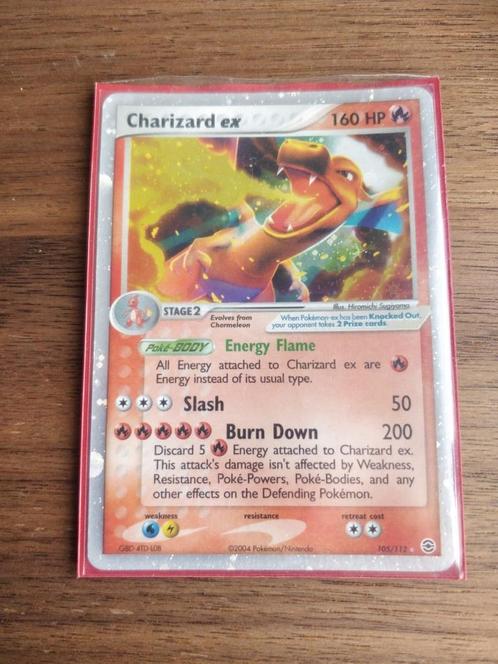 Charizard ex #105/112 FR/LG Good, Hobby en Vrije tijd, Verzamelkaartspellen | Pokémon, Zo goed als nieuw, Losse kaart, Ophalen of Verzenden