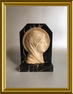 Mooie art deco madonna op marmer, gesigneerd: A. Trefoloni, Antiek en Kunst, Antiek | Religie, Ophalen of Verzenden