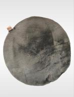 Brinker rond nieuw vloerkleed faux foxfurr antraciet 80x80cm, Nep bont, 50 tot 100 cm, ., Rond