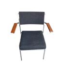 Vintage stoel met armleuningen (stuksprijs), Huis en Inrichting, Stoelen, Ophalen, Gebruikt, Twee, Blauw