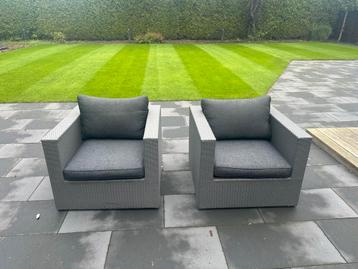 Loungeset - Wicker - Gebruikt beschikbaar voor biedingen