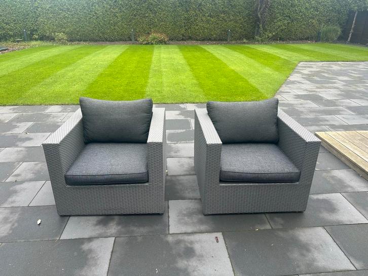 Loungeset - Wicker - Gebruikt, Tuin en Terras, Tuinstoelen, Gebruikt, Wicker, Ophalen