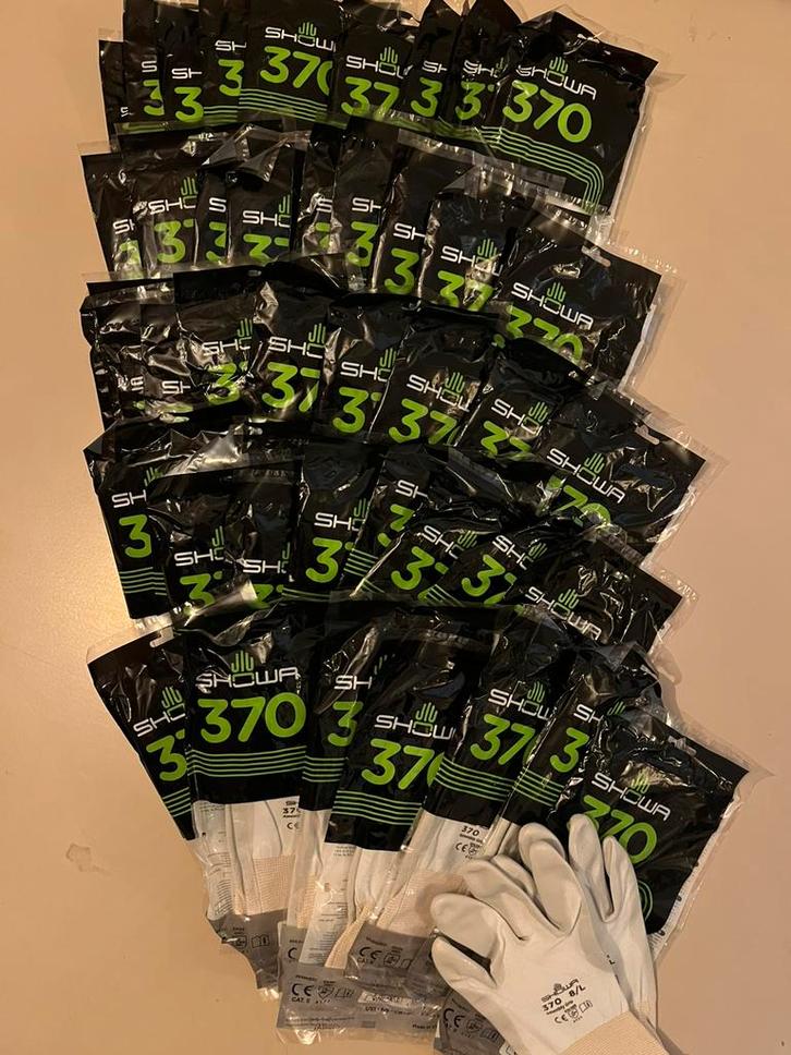 50 stuks Showa 370 WERKHANDSCHOENEN maat 8 L, Doe-het-zelf en Verbouw, Veiligheidskleding, Nieuw, Ophalen of Verzenden