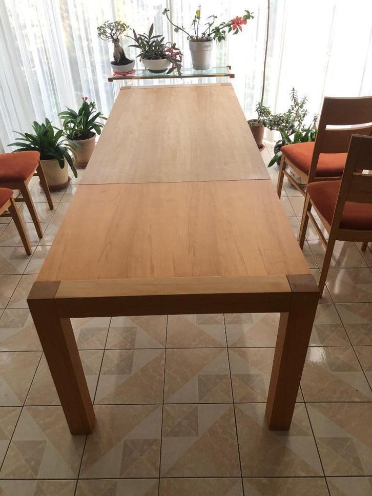 Tafel, Huis en Inrichting, Tafels | Eettafels, Gebruikt, 50 tot 100 cm, 200 cm of meer, Vijf personen of meer, Rechthoekig, Ophalen of Verzenden