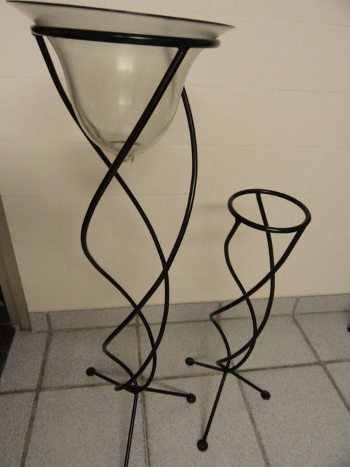 glazen schaal met standaard + standaard zonder glas, Huis en Inrichting, Woonaccessoires | Schalen en Manden, Gebruikt, Rond, Glas