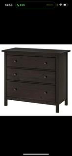 IKEA Hemnes ladekast - Zwart, Ophalen, Gebruikt, 50 tot 100 cm, Met lade(s)