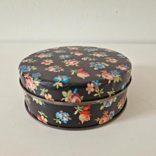 vintage blikje bloemen blik voor snoepjes, Antiek en Kunst, Curiosa en Brocante, Ophalen of Verzenden