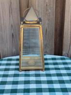 Koper me glas lantaarn hxbxd 28,5x11,5x11,5 cm, Ophalen of Verzenden, Overige materialen, Minder dan 25 cm