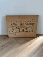 Wandbord Faith, Hope & Charity, Huis en Inrichting, Ophalen of Verzenden, Nieuw