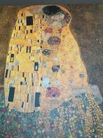 Canvas schilderij the kiss Gustav Klimt, Ophalen of Verzenden