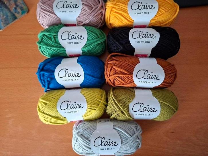 by Claire 9 bolletjes van 50 gr, Hobby en Vrije tijd, Breien en Haken, Nieuw, Breien of Haken, Wol of Garen, Ophalen of Verzenden