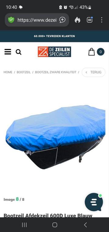Afdekzeil boot- sloep groot beschikbaar voor biedingen