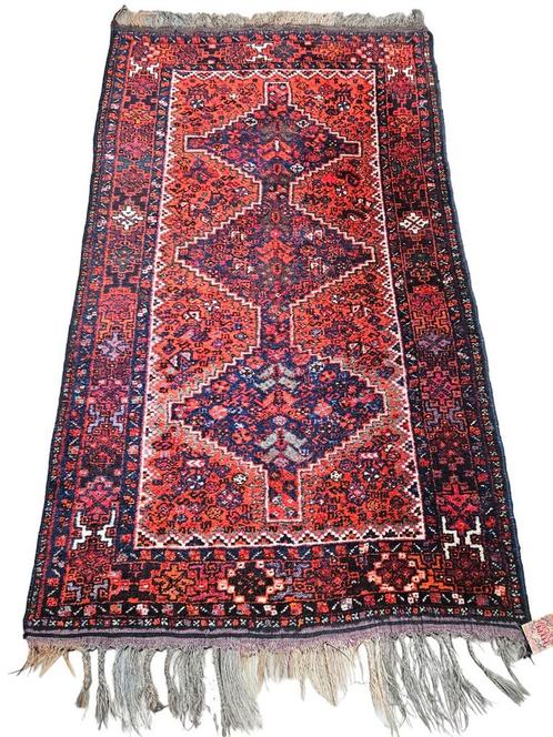 Handgeknoopt Perzisch wol tapijt Shiraz nomad 106x185cm, Huis en Inrichting, Stoffering | Tapijten en Kleden, Gebruikt, 100 tot 150 cm
