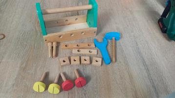 Houten gereedschap set speelgoed beschikbaar voor biedingen
