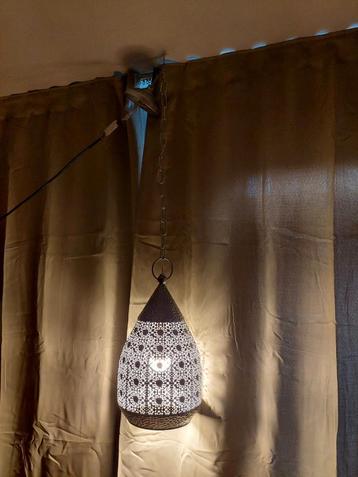 oriëntaalse oosterse filigraan lamp plafondlamp zilverkleur