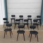 Set van 11 stijlvolle vintage eetkamerstoelen, Antiek en Kunst, Ophalen