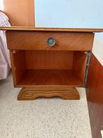 Mooie vintage jaren ‘50 nachtkastjes massief hout, Ophalen, Gebruikt, Minder dan 45 cm, Minder dan 55 cm