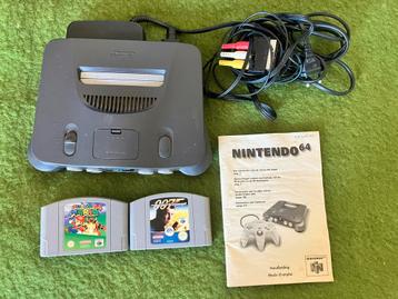 Nintendo 65 + super mario 64 spel + 007 spellen beschikbaar voor biedingen