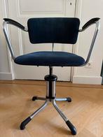 Originele jaren ‘30 Gispen 354 bureaustoel blauw, Huis en Inrichting, Bureaustoelen, Ophalen, Zo goed als nieuw, Blauw, Bureaustoel