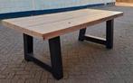 Houten Tafel met Metalen Onderstel, Huis en Inrichting, Tafels | Eettafels, Ophalen, 100 tot 150 cm, 200 cm of meer, Zo goed als nieuw