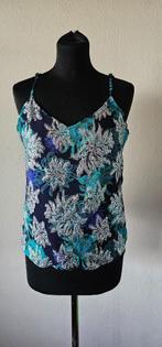 blauw zilver top van Pom amsterdam maat 38 (27725), Kleding | Dames, Tops, Ophalen of Verzenden, Maat 38/40 (M), Blauw, Zonder mouw