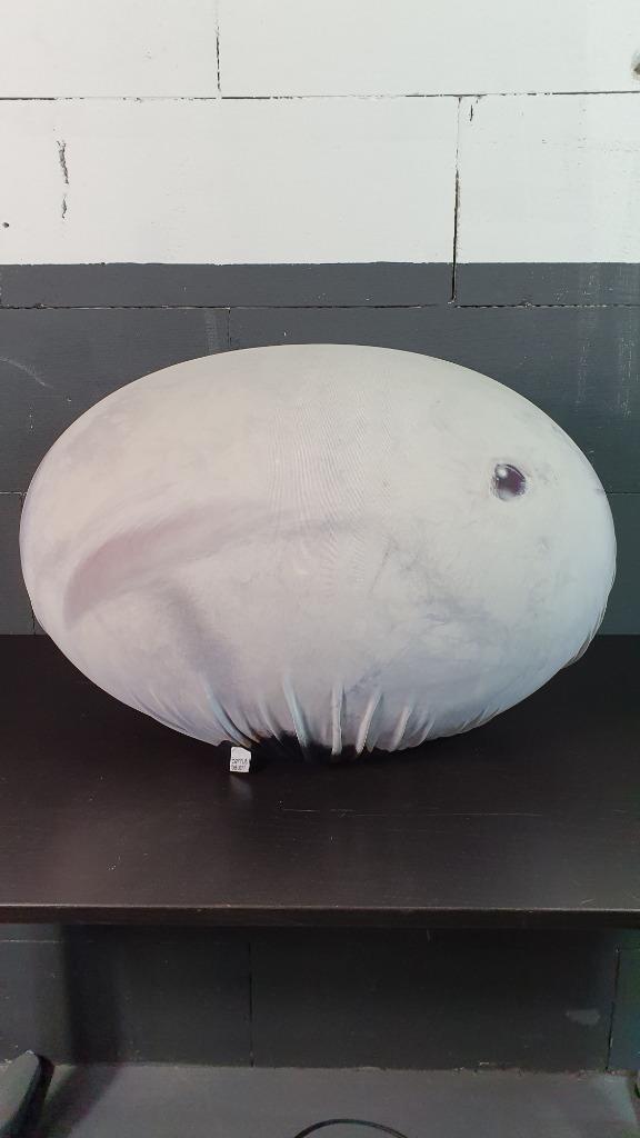 Tato Cerruti Baleri design pouf, poef, wit konijn. S32, Huis en Inrichting, Banken | Voetenbanken en Poefen, Gebruikt, 125 cm of meer