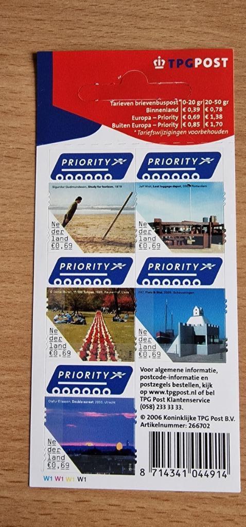 2006 Vel V2403-2407. Vijf voor Europa. Priority. Postfris., Postzegels en Munten, Postzegels | Nederland, Postfris, Na 1940, Ophalen of Verzenden