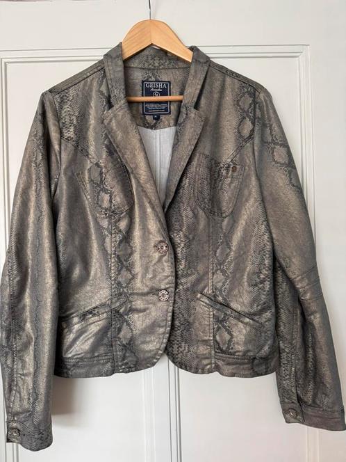Geisha blazer maat xL (42/44), Kleding | Dames, Jasjes, Kostuums en Pakken, Zo goed als nieuw, Jasje, Maat 42/44 (L), Beige, Ophalen of Verzenden