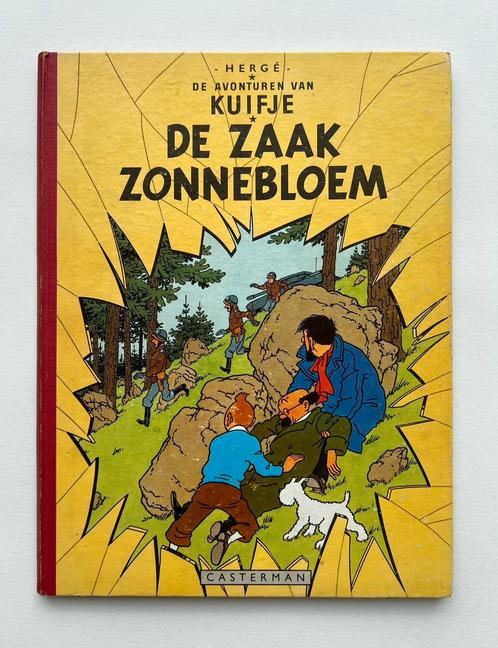 Kuifje - De zaak Zonnebloem 1e druk 1956 - Hergé, Boeken, Stripboeken, Gelezen, Eén stripboek, Ophalen of Verzenden