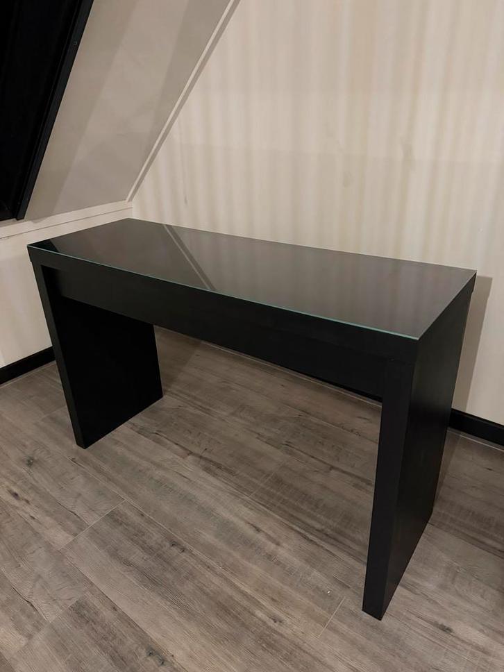 Ikea Malm Toilettafel Zwart - Kaptafel / Makeuptafel, Huis en Inrichting, Tafels | Kaptafels, Zo goed als nieuw, Minder dan 100 cm