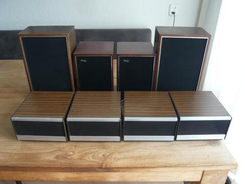 vintage geluidsboxen, Audio, Tv en Foto, Luidsprekers, Gebruikt, Front, Rear of Stereo speakers, Minder dan 60 watt, Overige merken