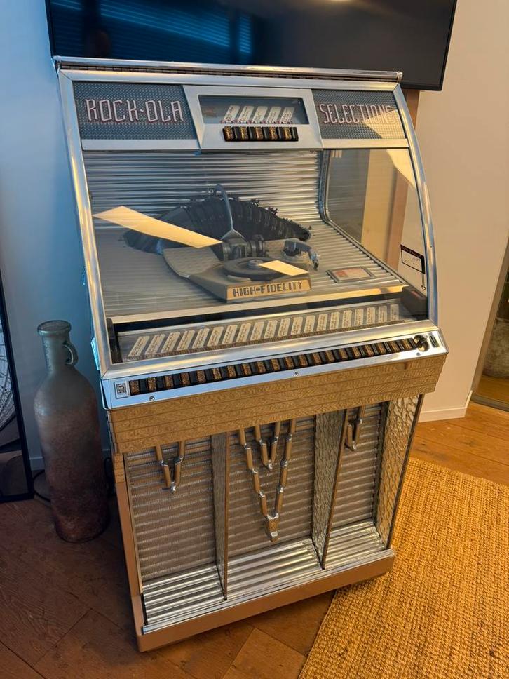 Rockola 1452 Jukebox – Gereviseerd,  Icepegel en Top 10, Verzamelen, Automaten | Jukeboxen, Zo goed als nieuw, Rock Ola, Voor 1950