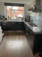 Complete Kvik keuken met Caesarstone blad en Siemens app, Ophalen, Gebruikt, Zwart, Hoekkeuken