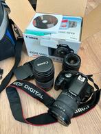 Canon 500D, 3 Lensen, flitser, camera tas, in doos, Ophalen of Verzenden, Gebruikt, Canon, 8 keer of meer
