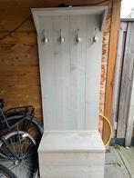 Steigerhouten kapstok met opbergvak, Huis en Inrichting, Woonaccessoires | Zuilen en Pilaren, Ophalen, Zo goed als nieuw