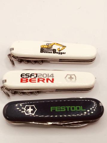 3x Victorinox WHITE Spartan + Festool Blue Camper Swiss Army beschikbaar voor biedingen