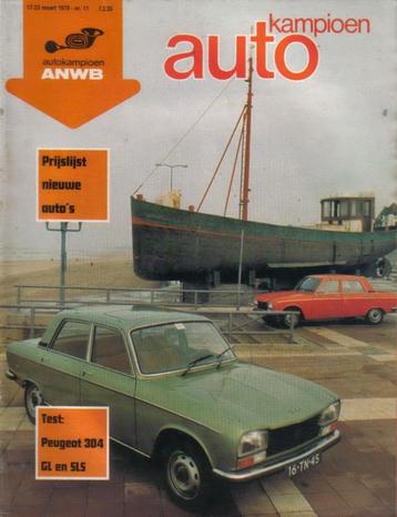 Autokampioen 11 1978 : Peugeot 304 - Mitsubishi Sapporo beschikbaar voor biedingen