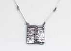 Vintage modernistische zilveren ketting jaren ‘60, Ophalen of Verzenden, Zilver, Ketting