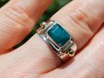 Vanoli 925 zilveren design ring met ruwe smaragd maat 17,25, Daiva1973@hotmail.com, Vanoli, Amsterdam, Nieuw